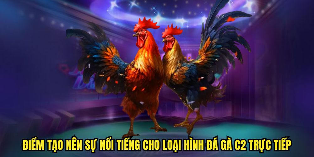 Điểm tạo nên sự nổi tiếng cho loại hình đá gà C2 trực tiếp