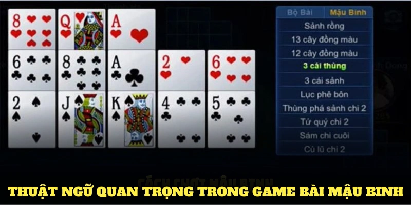 Thuật ngữ quan trọng trong game bài mậu binh tại Hi88